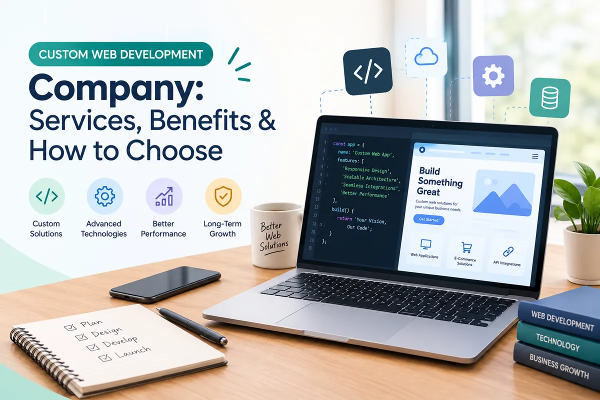 Custom web development company: services, benefits and how to choose