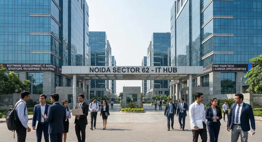 Noida Sector 62 IT Hub buildings and corporate offices